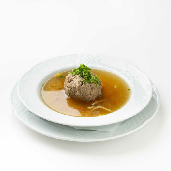 Liver dumpling soup